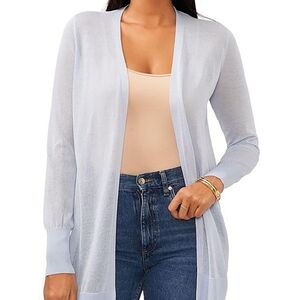 Sam & Jess Blue Sheer Knit  Cardigan Sweater Womens Size M  NWT
